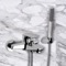 Wall-Mounted Bath Shower Mixer With Bracket And Hand Shower In Chrome